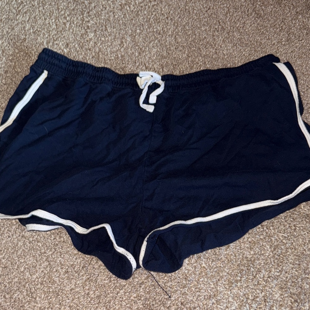 Aeropostale Dark Blue Athletic Shorts with White Accents